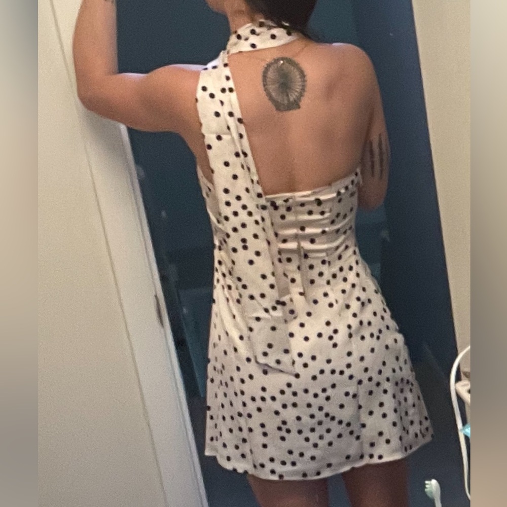 Meshki mini slip dress polka dots
